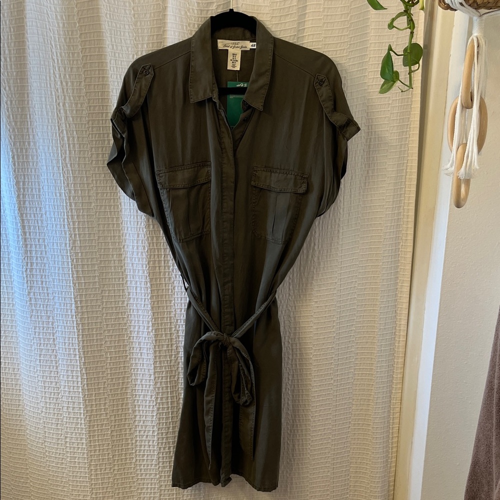 H&M Olive Green Shirt Dress